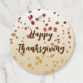 Thanksgiving Maple Leaves Bedankjes Labels (Achterkant)