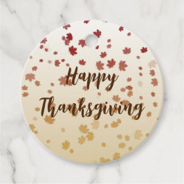 Thanksgiving Maple Leaves Bedankjes Labels