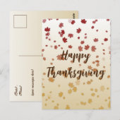 Thanksgiving Maple Leaves Briefkaart (Voorkant / Achterkant)