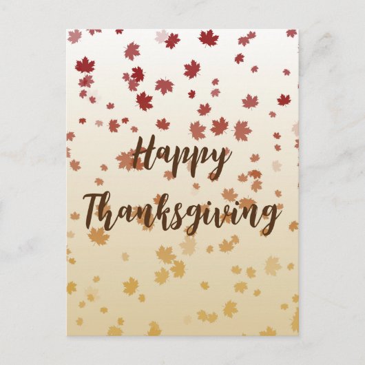 Thanksgiving Maple Leaves Briefkaart (Voorkant)