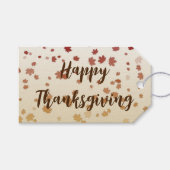 Thanksgiving Maple Leaves Cadeaulabel (Voorkant (Horizontaal))