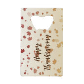 Thanksgiving Maple Leaves Creditkaart Flessenopener (Voorkant)
