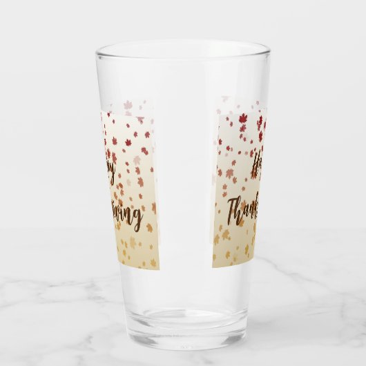 Thanksgiving Maple Leaves Glas (Links)