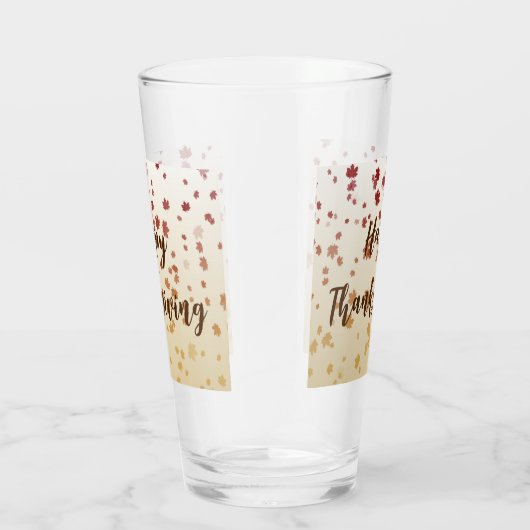 Thanksgiving Maple Leaves Glas (Rechts)