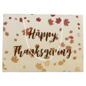 Thanksgiving Maple Leaves Groot Cadeauzakje (Achterkant)