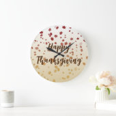 Thanksgiving Maple Leaves Grote Klok (Huis)