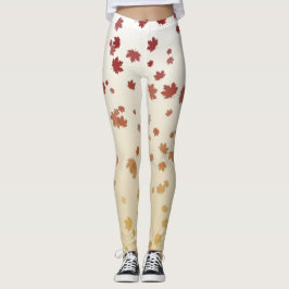 Thanksgiving Maple Leaves Leggings