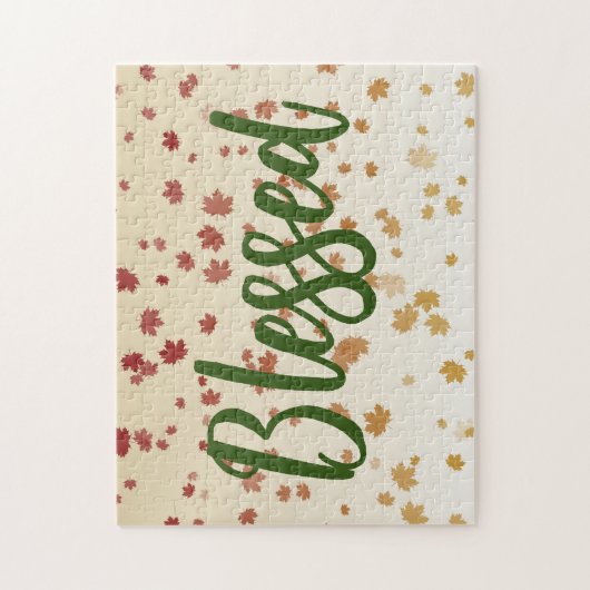 Thanksgiving Maple Leaves Legpuzzel (Verticaal)