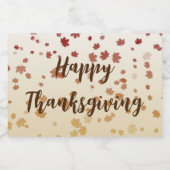 Thanksgiving Maple Leaves Likeurfles Etiket (Enkel label)