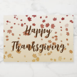 Thanksgiving Maple Leaves Likeurfles Etiket