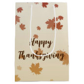 Thanksgiving Maple Leaves Medium Cadeauzakje (Achterkant)