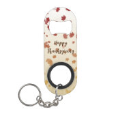 Thanksgiving Maple Leaves Mini Flessenopener (Voorkant)