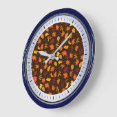 Thanksgiving Maple Leaves Pattern Grote Klok (Hoek)