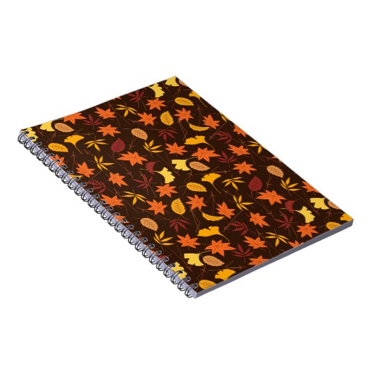 Thanksgiving Maple Leaves Pattern Notitieboek (Rechterzijde)