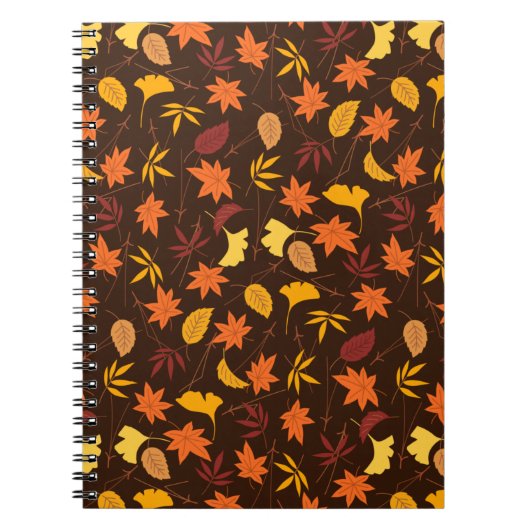 Thanksgiving Maple Leaves Pattern Notitieboek (Voorkant)