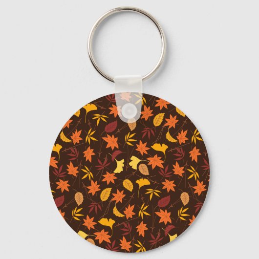 Thanksgiving Maple Leaves Pattern Sleutelhanger (Voorkant)