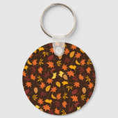 Thanksgiving Maple Leaves Pattern Sleutelhanger (Achterkant)