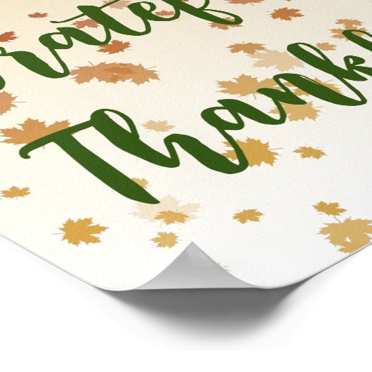 Thanksgiving Maple Leaves Poster (Hoek)