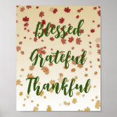 Thanksgiving Maple Leaves Poster (Voorkant)