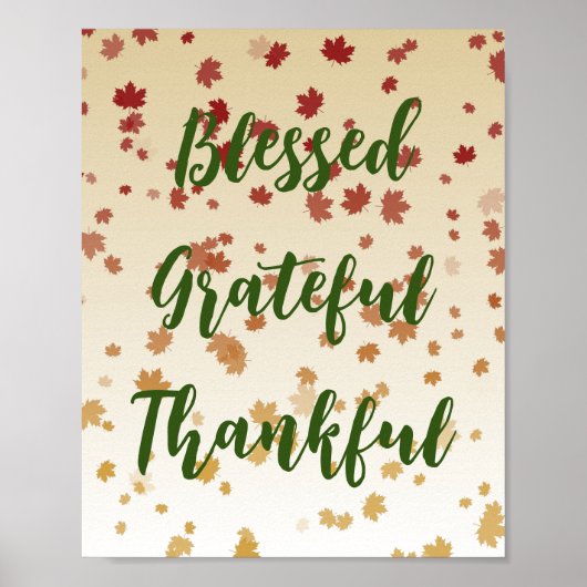 Thanksgiving Maple Leaves Poster (Voorkant)