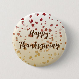 Thanksgiving Maple Leaves Ronde Button 5,7 Cm