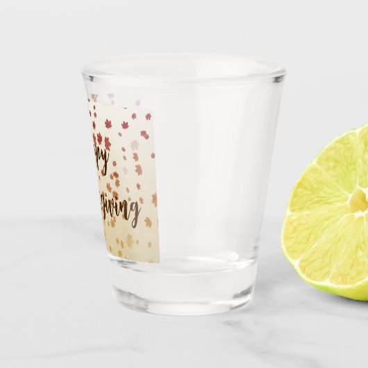 Thanksgiving Maple Leaves Shot Glas (Rechts)