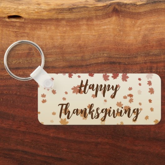 Thanksgiving Maple Leaves Sleutelhanger (Achterkant)