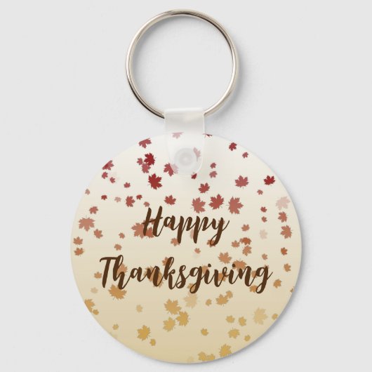 Thanksgiving Maple Leaves Sleutelhanger (Voorkant)