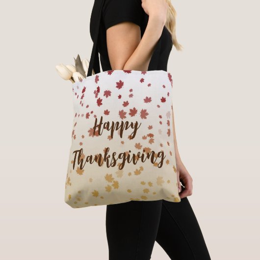 Thanksgiving Maple Leaves Tote Bag (Dichtbij)