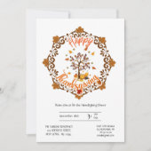 Thanksgiving Maple verlaat lijst herfstuitnodiging Kaart (Voorkant)