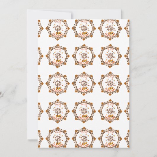 Thanksgiving Maple verlaat lijst herfstuitnodiging Kaart (Achterkant)