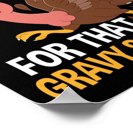 Thanksgiving Marathon Running Turkije Herfst Herfs Poster (Hoek)