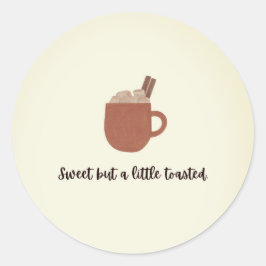 Thanksgiving Marshmallow Grappig Quote Hoodie Ronde Sticker