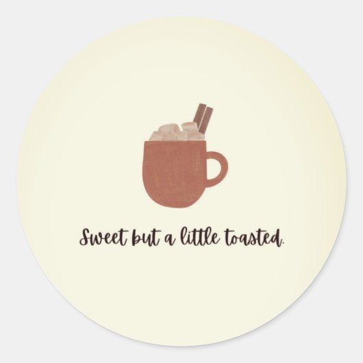 Thanksgiving Marshmallow Grappig Quote Hoodie Ronde Sticker (Voorkant)