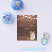 Thanksgiving Mason Jar Lights Wood Rustic Invitati Flyer (Enkel)