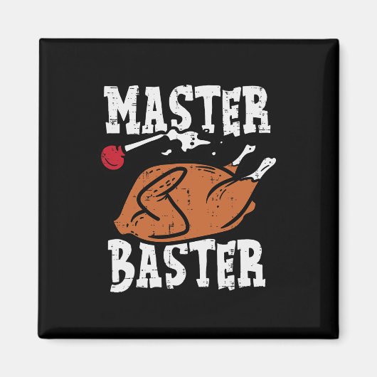 Thanksgiving Master Baster Fun Turkije Dag Herfst Magneet (Voorkant)