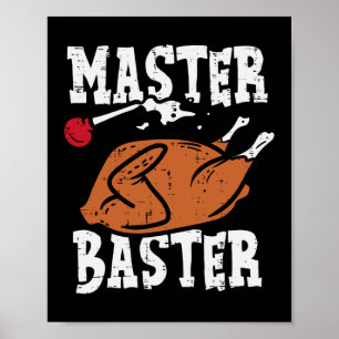 Thanksgiving Master Baster Fun Turkije Dag Herfst  Poster