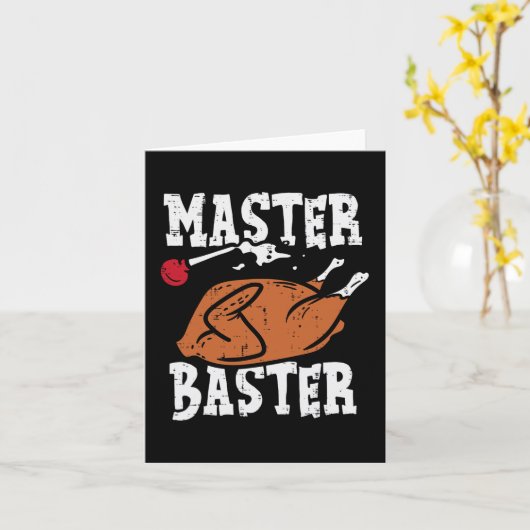 Thanksgiving Master Baster Leuk Thanksgiving Dag H Kaart (Gele Bloem)