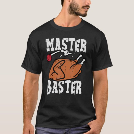 Thanksgiving Master Baster Turkey Day Herfst Manne T-shirt (Voorkant)