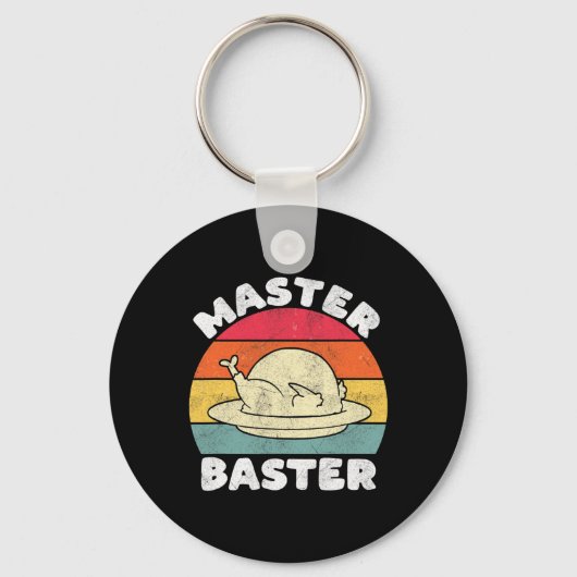 Thanksgiving Master Byster Funny Turkije Dag Herfs Sleutelhanger (Voorkant)