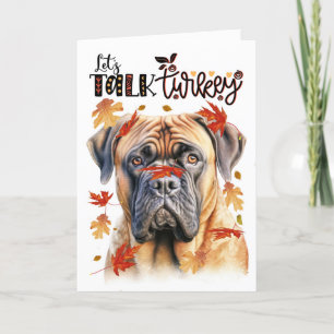 Thanksgiving Mastiff Dog Lets Talk Turkije Feestdagen Kaart