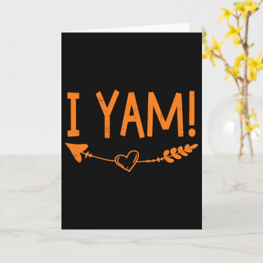 Thanksgiving Matching Couple She's My Sweet Potato Kaart (Gele Bloem)