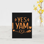 Thanksgiving Matching Couples Outfit Sweet Tato Ye Kaart (Gele Bloem)