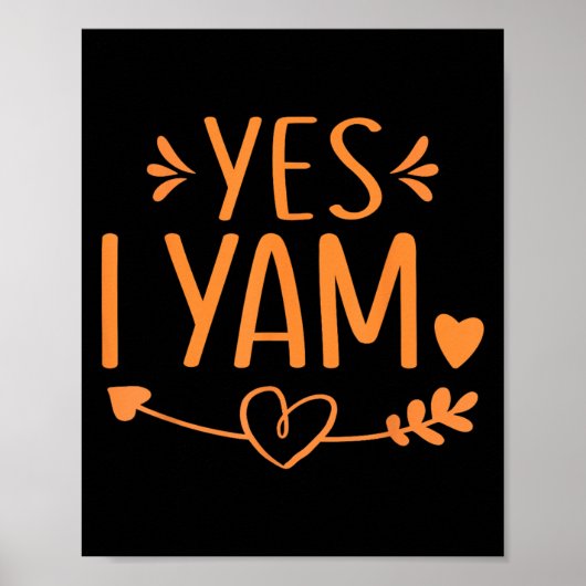 Thanksgiving Matching Couples Outfit Sweet Tato Ye Poster (Voorkant)