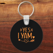 Thanksgiving Matching Couples Outfit Sweet Tato Ye Sleutelhanger (Voorkant)