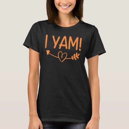 Thanksgiving Matching Couples She's My Sweet Potat T-shirt (Voorkant)