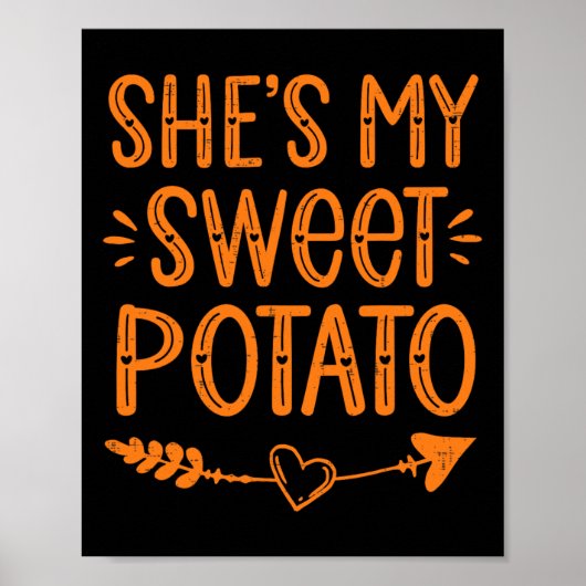 Thanksgiving Matching Couples Ze is mijn zoete aar Poster (Voorkant)