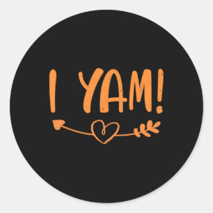 Thanksgiving Matching Koppel Zij Is Mijn Zoete Aar Ronde Sticker
