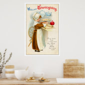  Thanksgiving meisje dat het Poster van Pie maakt (Keuken)