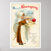 Thanksgiving meisje dat het Poster van Pie maakt (Voorkant)